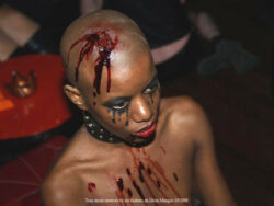 Bald ebony slavegirl head hot wax torture