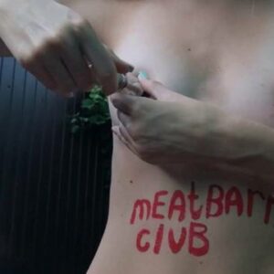 Slim blonde Darina uses nipple suction cups